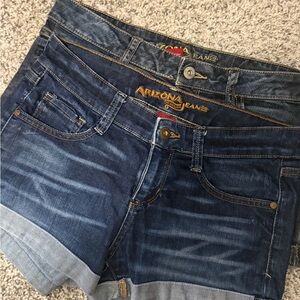 Arizona Jean Company Dark Wash Rolled-Hem Denim Shorts